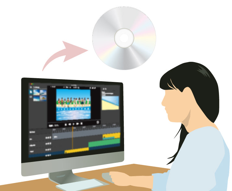 工場でダビング作業