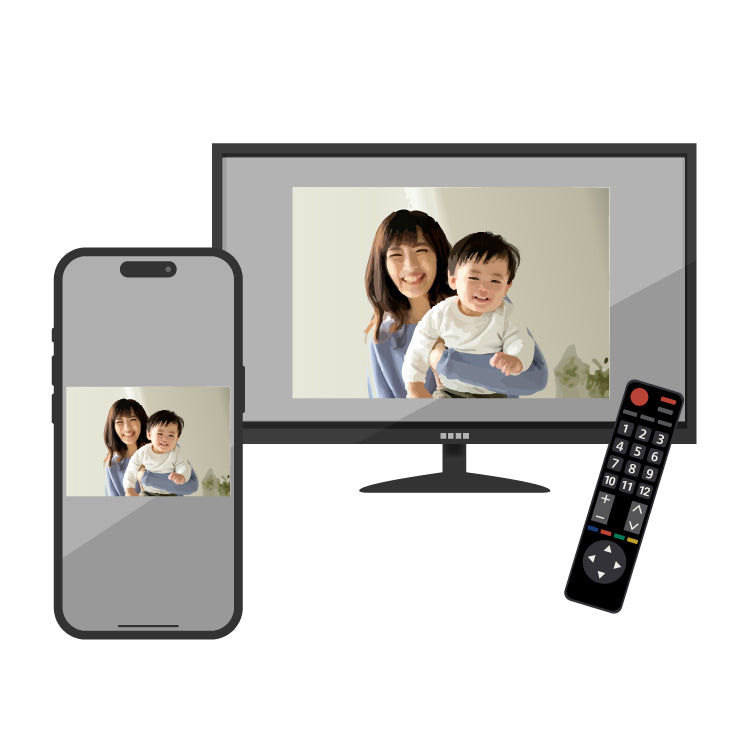 アルバムがテレビやスマホで手軽に見られる